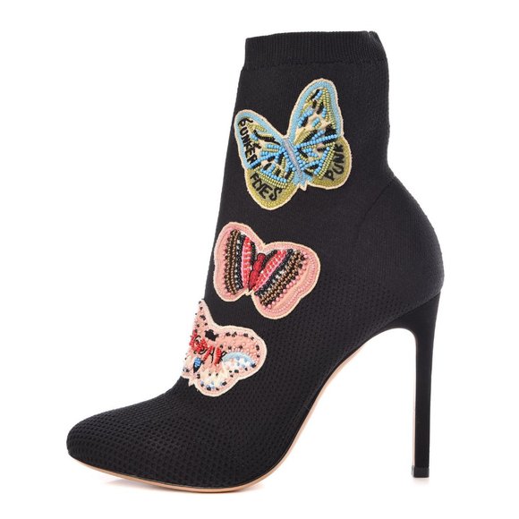 NEW!  Valentino Tiffany Butterfly Sock Booties - 6.5 - Picture 4 of 11